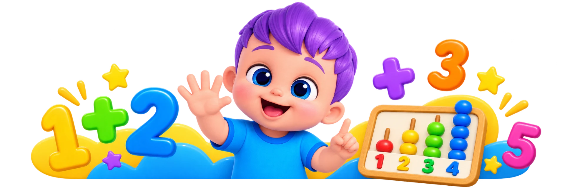 Lillo Baby contando dedinhos com números coloridos